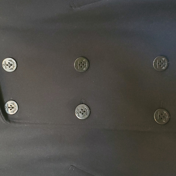 NWOT Zara Man Navy Wool Blend Double-breasted Peacoat - Picture 6 of 10